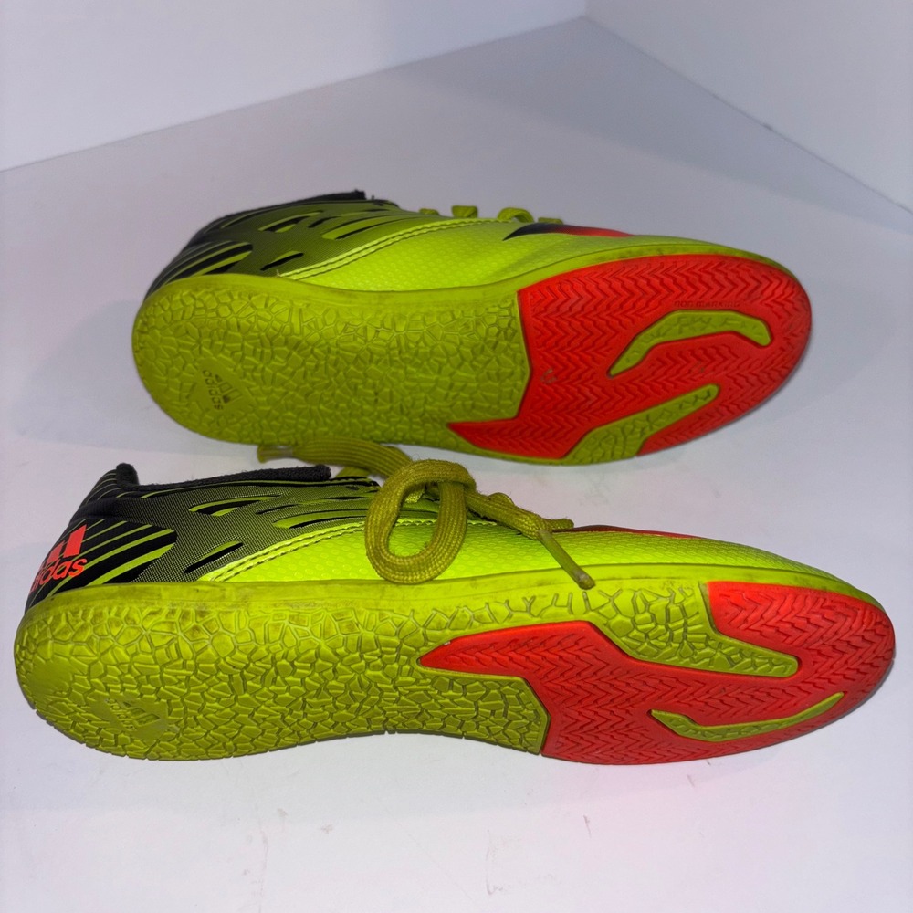 Adidas Performance Messi 15.3 Soccer Shoes Indoor Football Green Orange Kids 3 - Picture 2 of 7